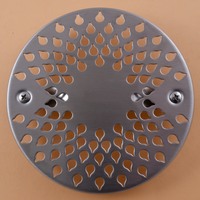 E32R+, #512154, Edelstahlrost gebürstet, mit Lochbohrung und serienmäßigem Befestigungsset für Systemabläufe mit Rostdurchmesser 150 mm