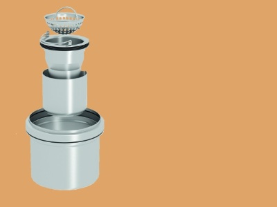 Ablauf für Industrierinne - Modell ARE110S1, senkrechter Abgang
Edelstahl, Dimension DN 110
mit Geruchsverschluß, mit Restfangsieb