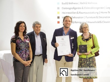 Preisverleihung 2012 Home Trend Award für Sunshower Combi 
Copyright Initiative LifeCare - »Home&Trend Award« - 80539 München