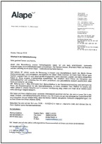 Alape - Wechsel auf Reisenden M. Glasner