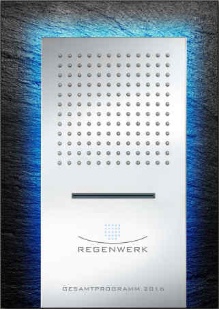 Regenwerk Gesamtprospekt 2016 mit Neuheiten wie REVOLUTION PRO, PUSH, SELFCLEAN, MUSIK, STYLE, GALAXY PRO, PANORMA